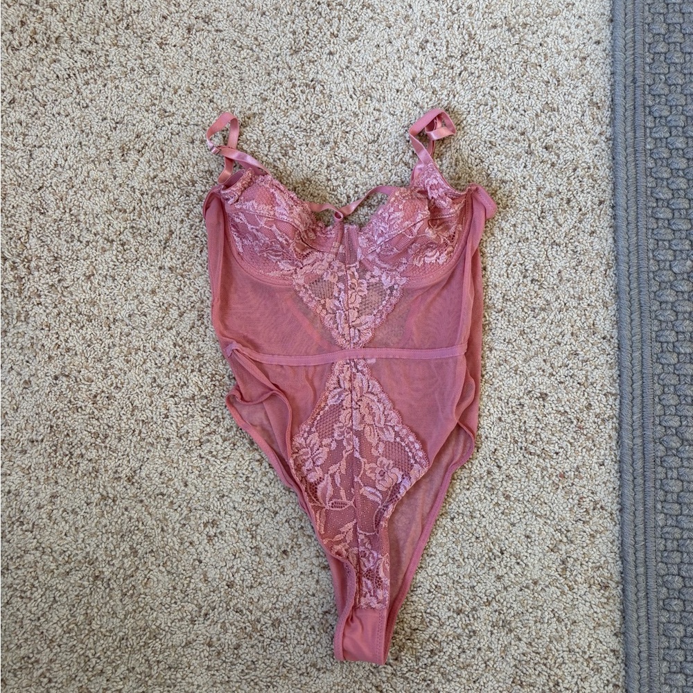 Pink Lace Bodysuit